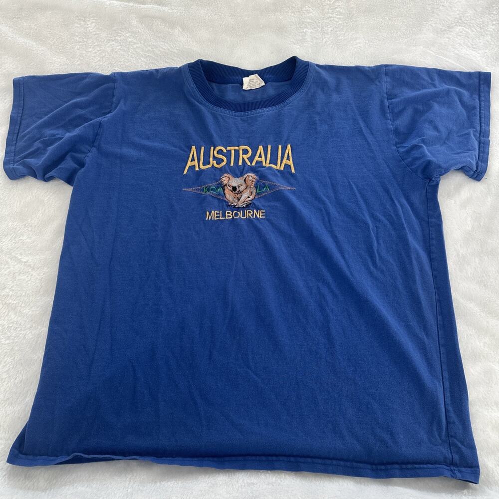 Australia Melbourne Vintage Koala Shirt Bear Souvenir Blue Womens Size Large